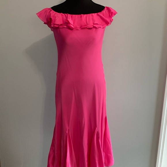 NWT Elegant Pink Ruffle Dress - Picture 14 of 15